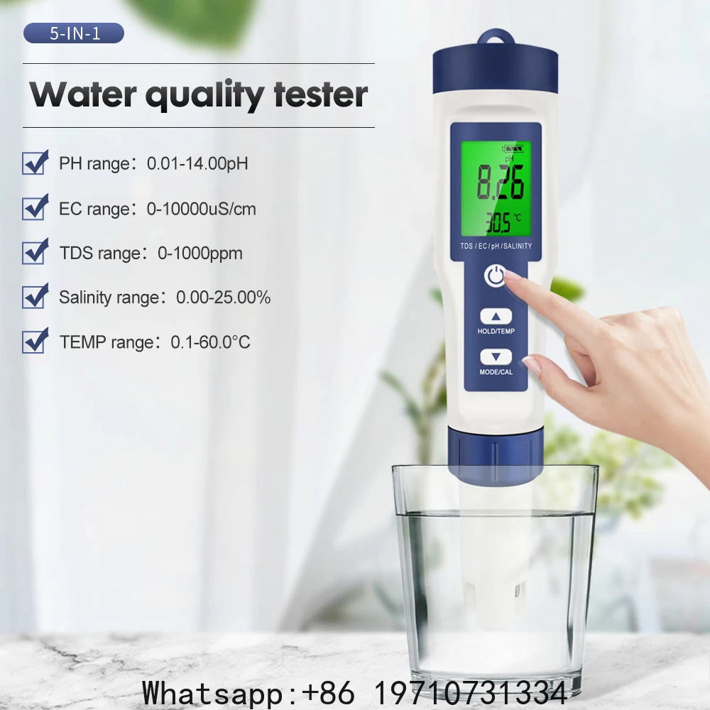 5-in-1 digitale PH-meter TDS E - Ec Meter Digital recensie en prijs